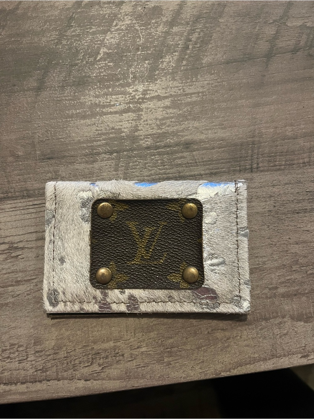 Upcycled LV Geuine Leather Card Holder